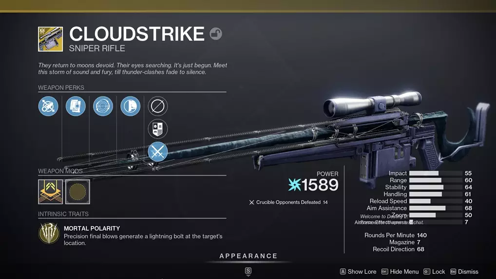 How To Get The Cloudstrike Exotic Sniper Rifle In Destiny 2 Gamer Haul