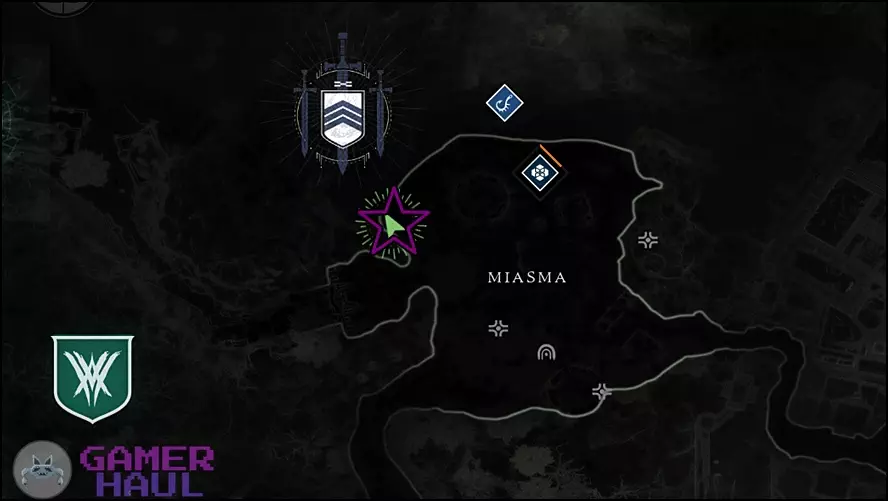 Destiny 2 Map with marked directions to Savathun