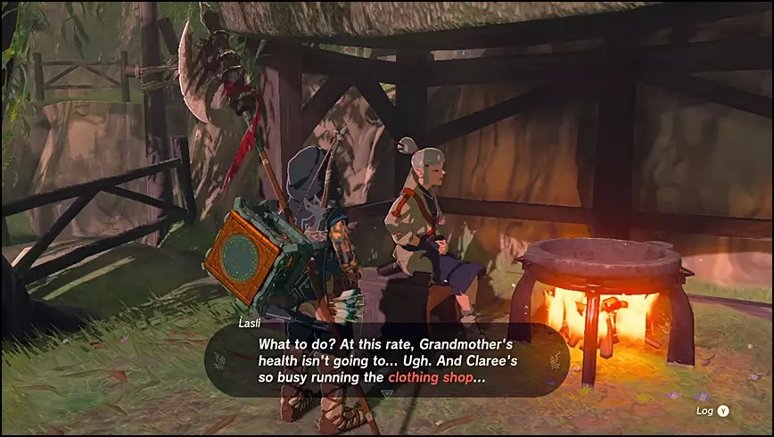 Lasli NPC in Kakariko Village in The Legend of Zelda: Tears of the Kingdom