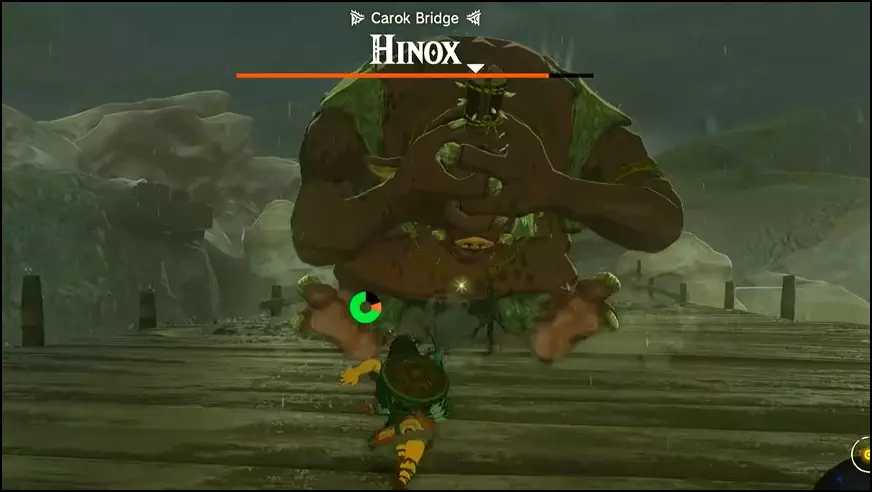 Beat Hinox by Staggering it with a well aimed shot to its eye in The Legend of Zelda: Tears of the Kingdom