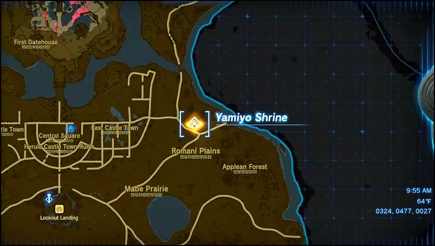 4th Best Shrine to complete in Zelda Tears of the Kingdom: Yamiyo Shrine location