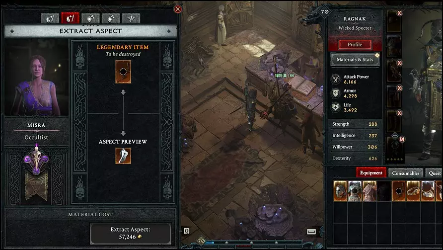 Extracting Legendary Aspect in Diablo 4 (D4)