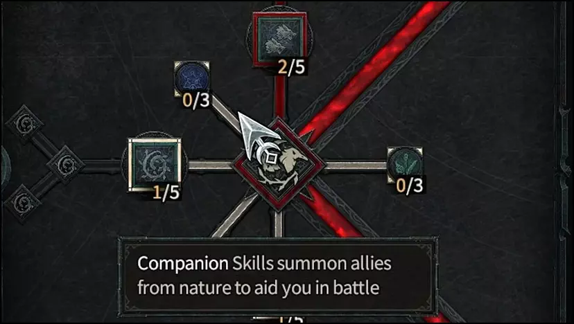 Diablo 4 Druid Companion Skills Skill Tree