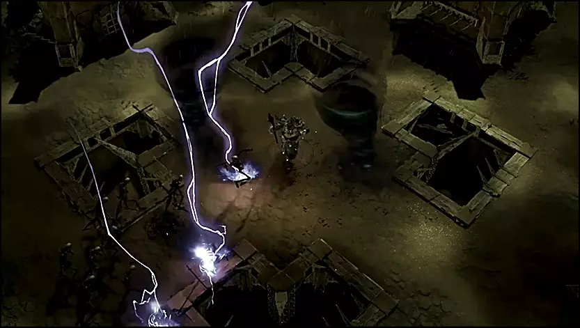 Elemental Druid in Diablo 4 Unleashing a Lightning Strike Attack