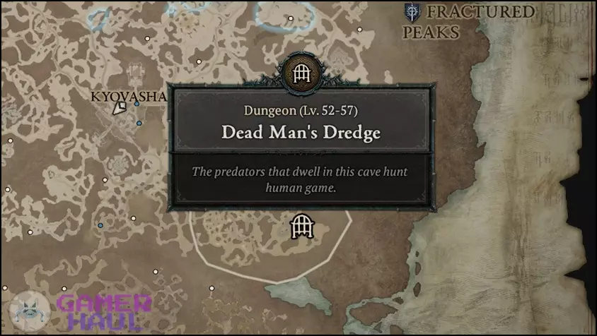 Dead Man's Dredge Dungeon Location in Diablo 4 (D4)
