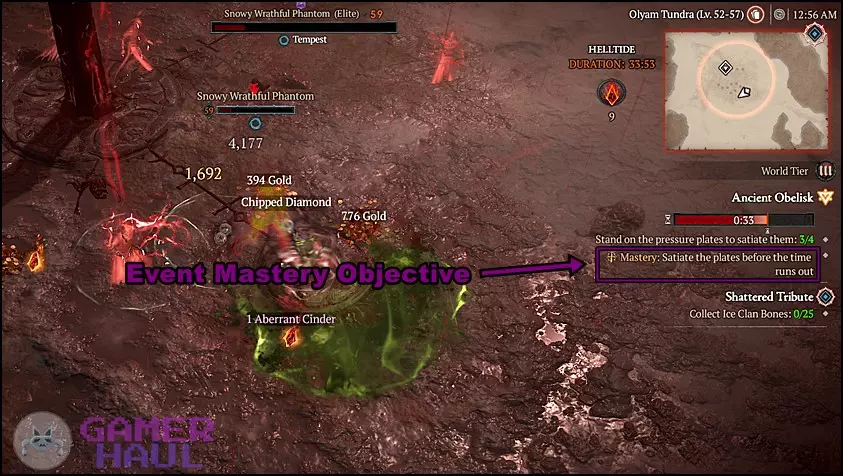 World Event Mastery Objective in Helltide zone of Diablo 4 (D4)