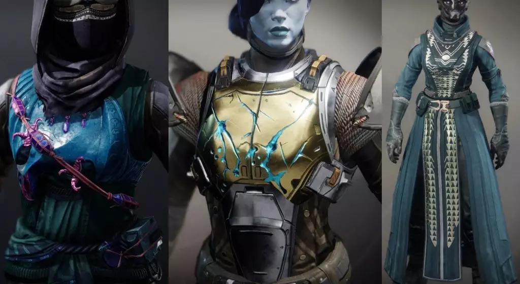 Gyrfalcon's Hauberk, Heart of Inmost Light, and Starfire Protocol Exotic Chest Armors in Destiny 2