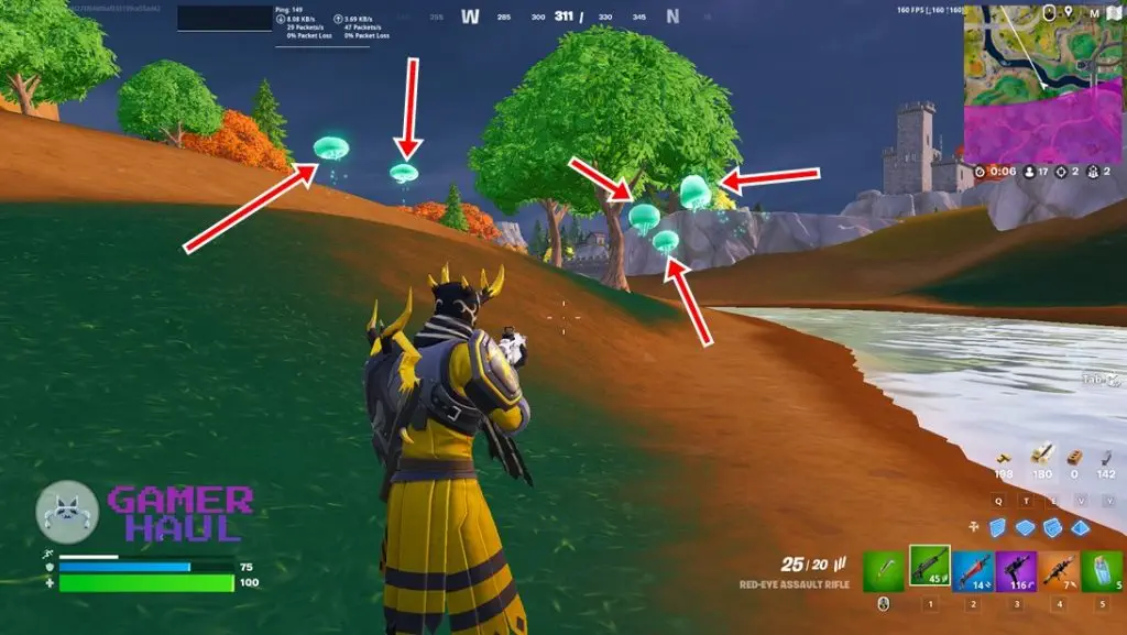 Sky Jelly Floating Near River in Fortnite