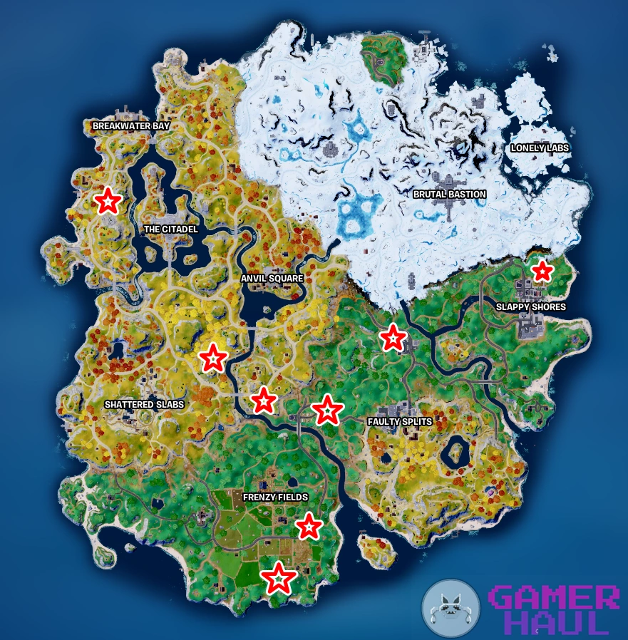 Sky Jelly Locations in Fortnite Chapter 4 Season 1 Map