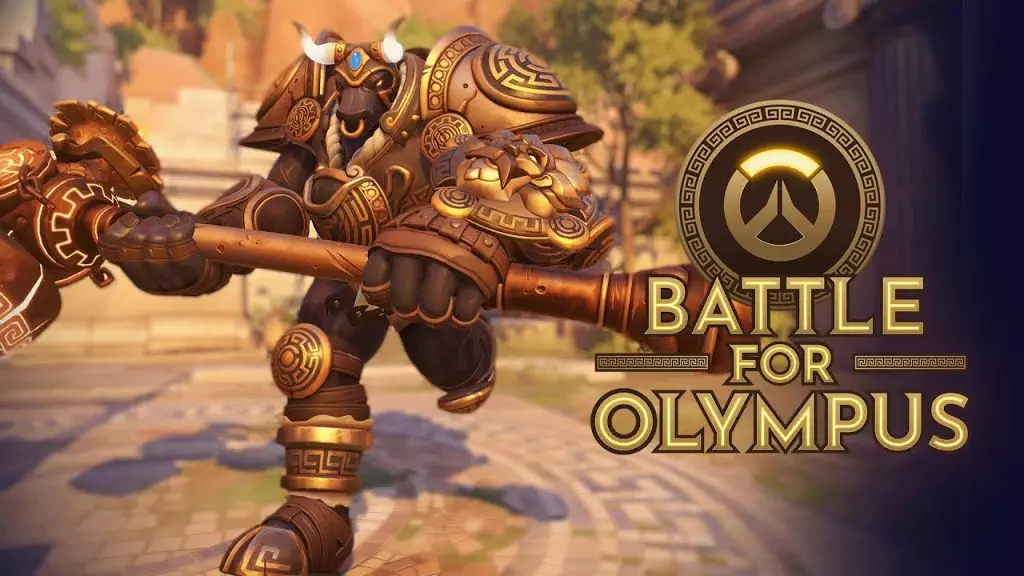 Picture of Charging Reinhardt as Minotaur in Battle for Olympus Limited Time Event Overwatch 2