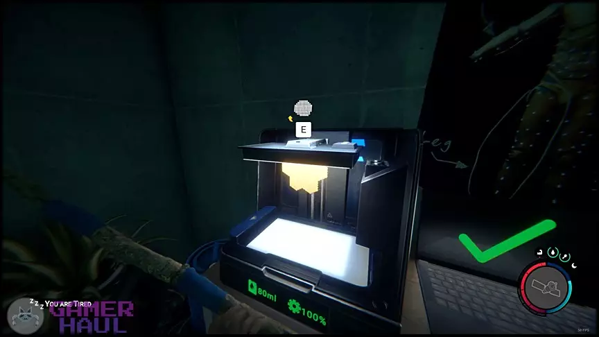 3D printer in the process of printing a tech mesh in sons of the forest