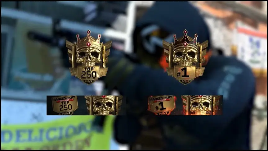 Top 250 and Top 1 Emblem and Calling Card Reward from Call of Duty Modern Warfare 2 Ranked Play