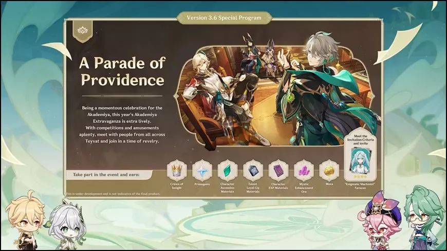 Parade of Providence Event Poster in Genshin Impact