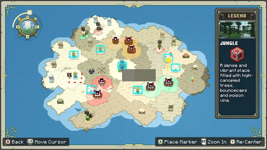 Jungle biome Map Location in Minecraft Legends