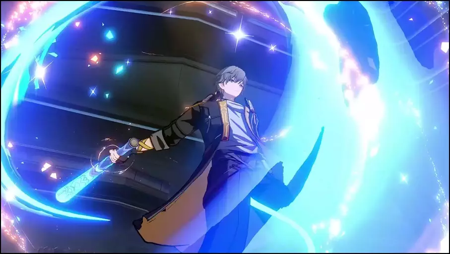 Honkai Star Rail male main character using an ability