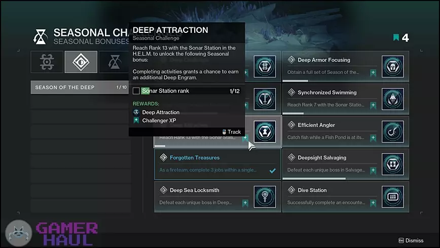 Deep Attraction Seasonal Challenge required to farm spare rations in Destiny 2 Season 21