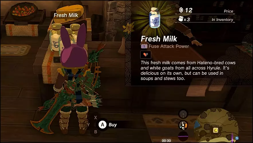 fresh milk location at general store in the legend of zelda tears of the kingdom