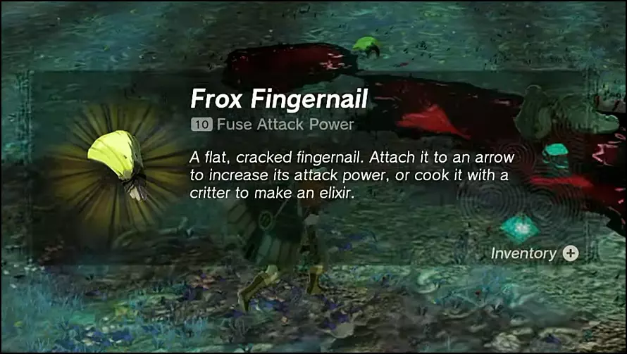 Frox Fingernail Loot Drop from Defeating Frox in Zelda: Tears of the Kingdom (TOTK)