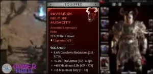 Best Barbarian Helm Affixes/Rolls Screenshot in Diablo 4