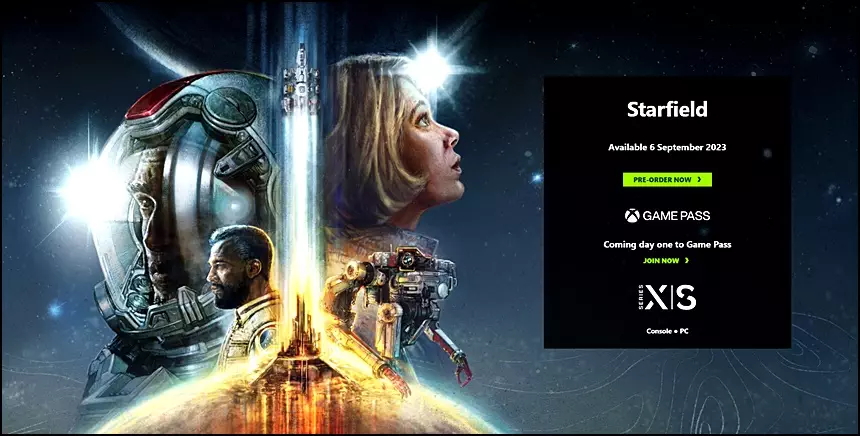 Starfield Crossplay in Microsoft or Xbox Store Page