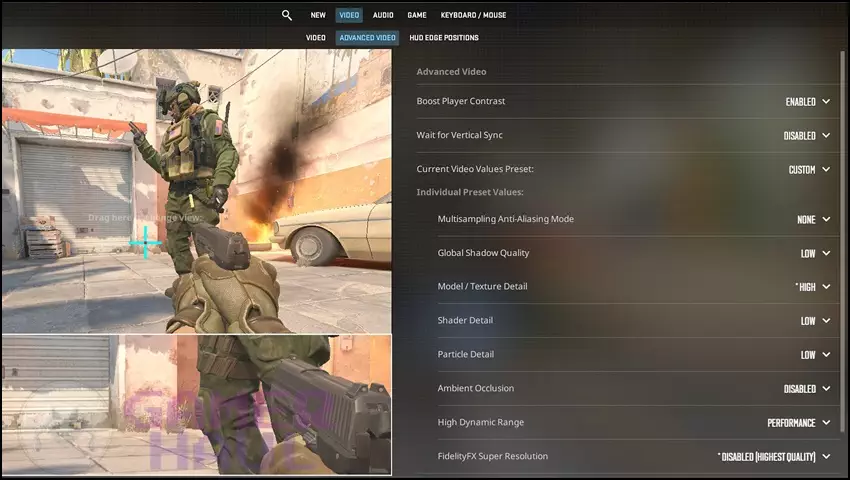 Best CS2 Advanced Video Settings In-Game Screenshot