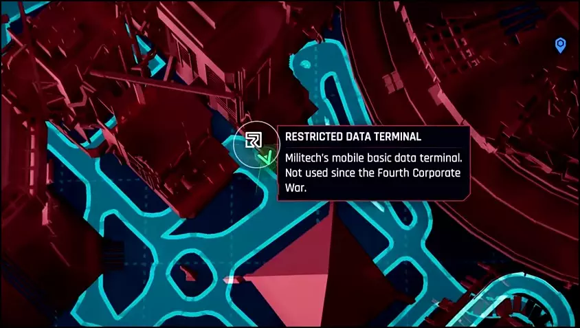 Restricted Data Terminal Map Marker in Cyberpunk 2077 Phantom Liberty