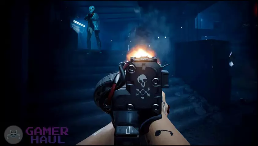Action Shot of the Gris Gris Revolver in Cyberpunk 2077: Phantom Liberty