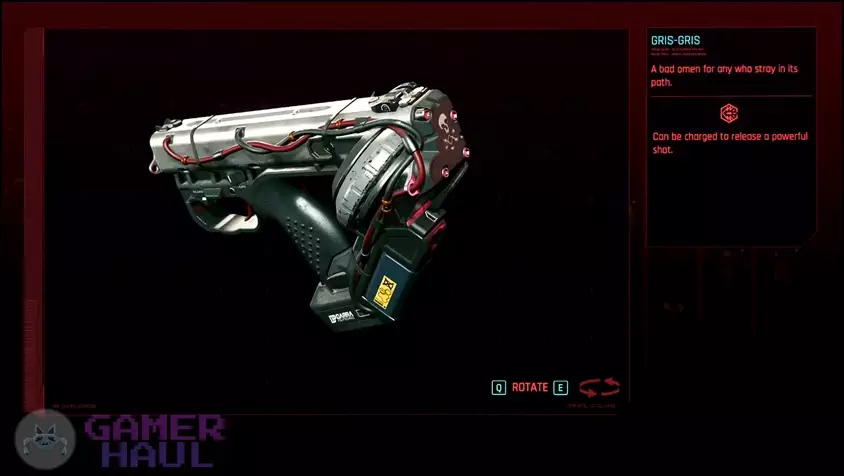 Gris Gris Tech Revolver Weapon Model in Cyberpunk 2077: Phantom Liberty