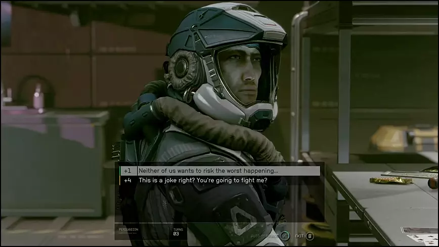 Persuade Dieter Maliki Dialogue Option Result in Starfield Due in Full Mission