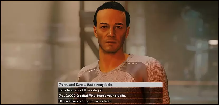 Simon Dialogue Options in Top Secrets mission of Starfield