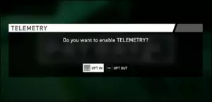Telemetry Prompt to Opt in or Out in Payday 3