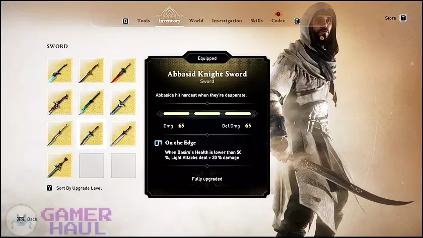 Screenshot of Abbasid Knight Sword in Assassin