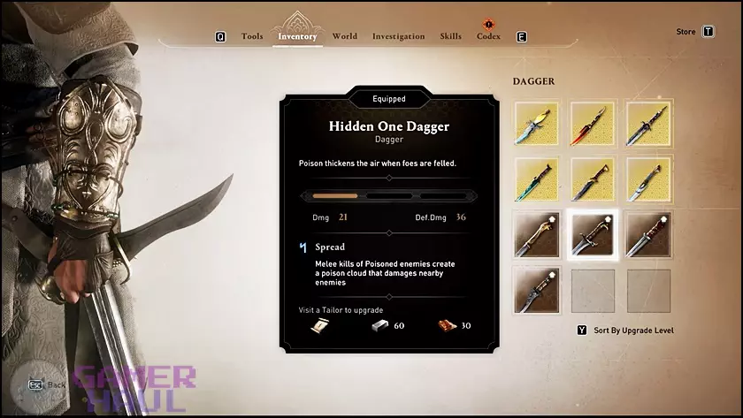 Screenshot of Hidden One Dagger in Assassin