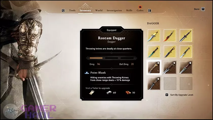 Screenshot of Rostam Dagger in Assassin