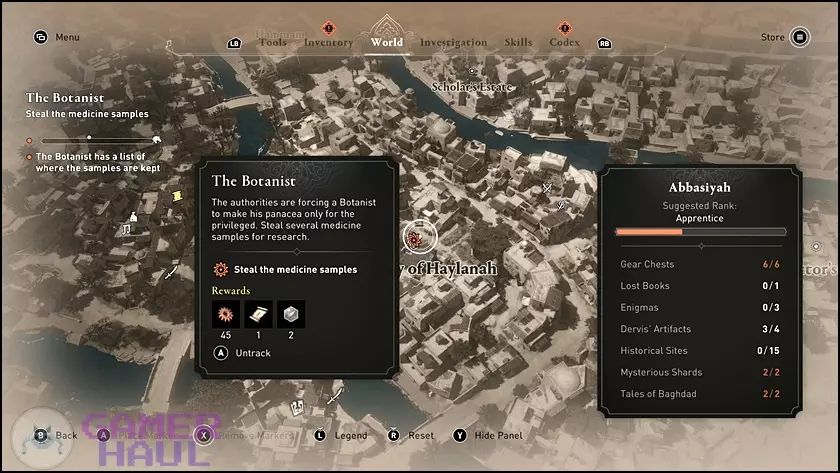 The Botanist Contract Location in Assassin