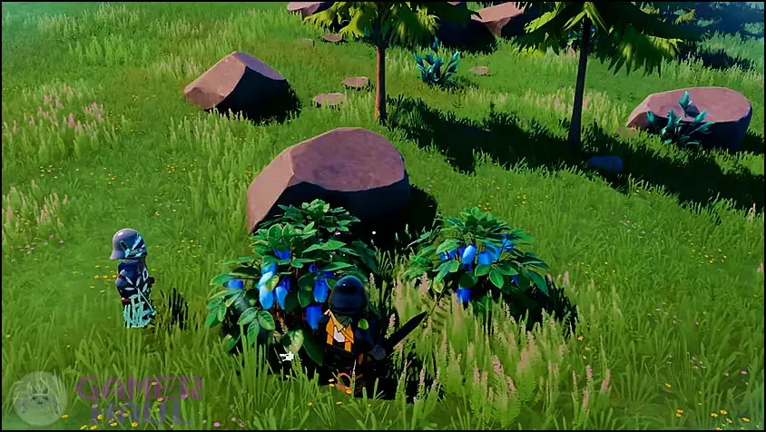 A Snow Berry plant in LEGO Fortnite, to make Snowberry Shakes with.