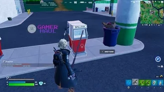 Interacting With a Gas Pump in Fortnite