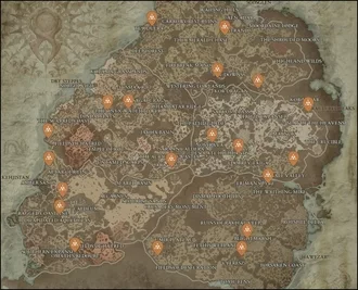 All Sorcerer Aspects Locations Map in Diablo 4