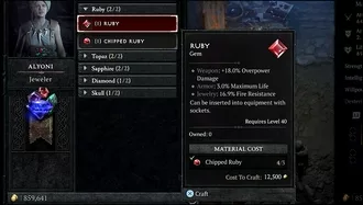 Ruby Gem increases Overpower Damage in Diablo 4