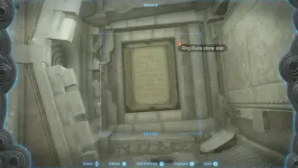 Ring Ruins stone slab picture clicking in The Legend of Zelda: Tears of the Kingdom (TOTK)