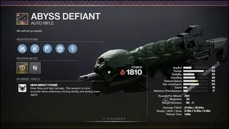 Abyss Defiant PvE God Roll Perks in Destiny 2