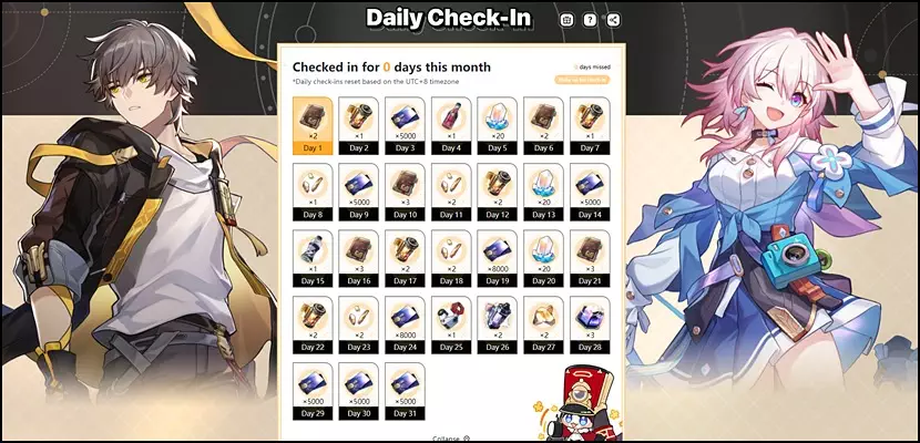 Easy Daily Checkin Bookmark for Honkai Star Rail and Genshin