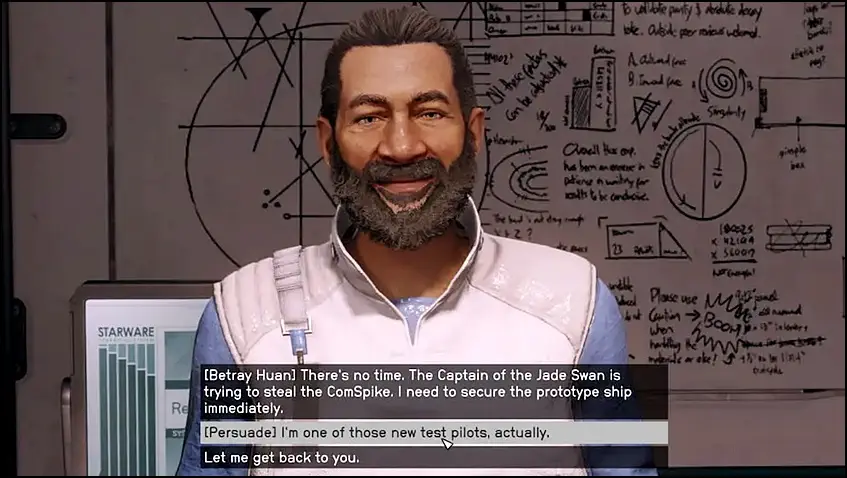Betray Huan Dialogue Option with Dr. Vogel in Starfield