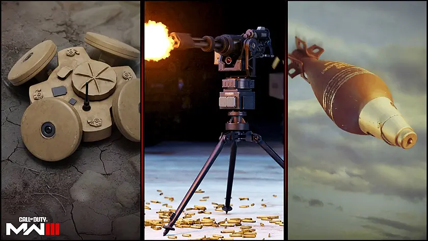 Cluster Mine, Remote Turret and Mortar Strike Killstreaks in Call of Duty: Modern Warfare 3