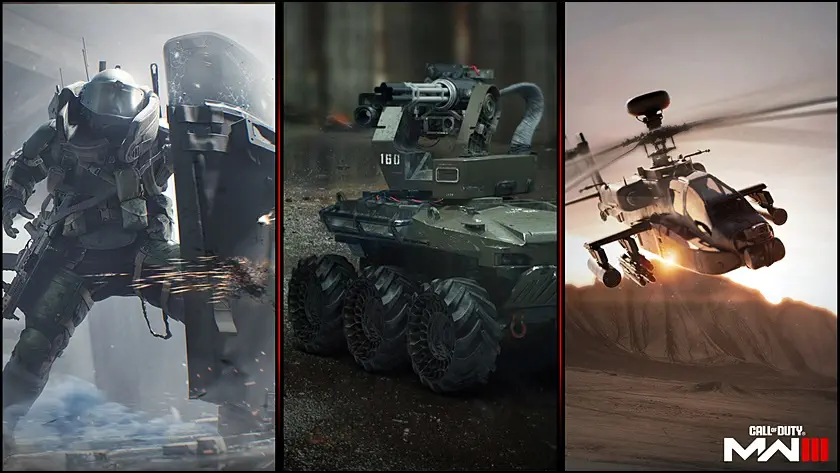 Juggernaut Recon, Wheelson-HS and Overwatch Helo Killstreaks in Call of Duty: Modern Warfare 3