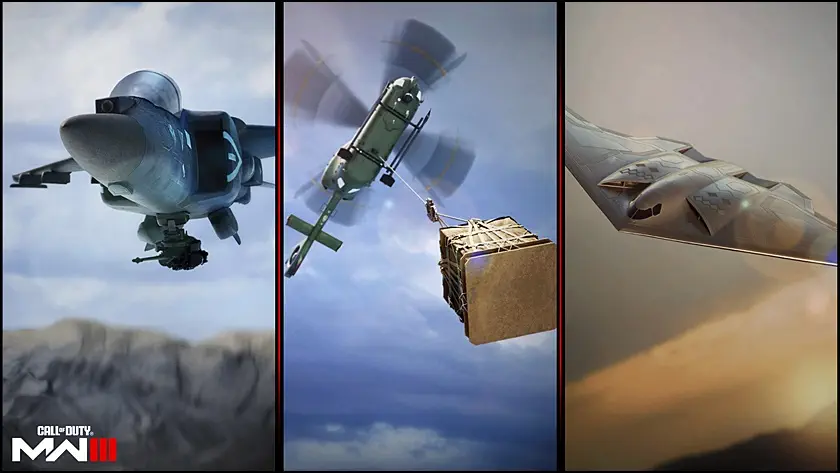 VTOL Jet, Emergency Airdrop and Carpet Bomb Killstreaks in Call of Duty: Modern Warfare 3