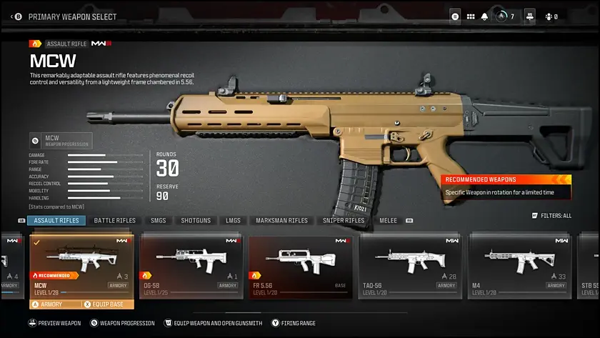 List of All New Primary Weapons Coming to Call of Duty: Modern Warfare 3